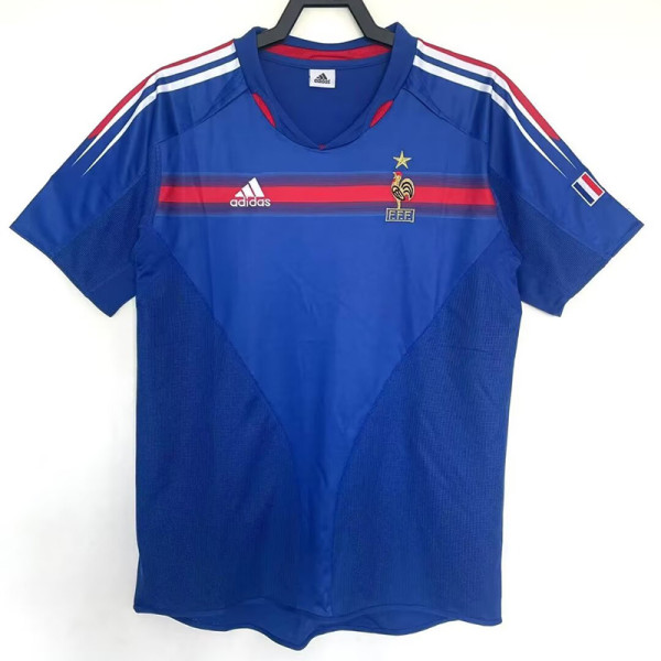 2004 France Home Retro Soccer Jersey