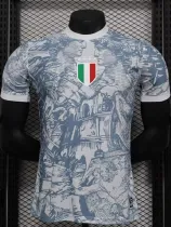 2024-25 Italy Grey White  Special Edition Player Version Soccer Jersey