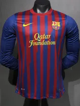 2011-2012 BAR Home Player Version 长袖球员 Long Sleeve Retro Soccer Jersey