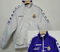 2024-25 RMA White & Blue Double Sided Windbreaker (双面刺绣)(双面风衣)