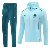 2024-25 Marseille Light blue Hoodie Jacket Tracksuit #01