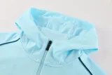2024-25 Marseille Light blue Hoodie Jacket Tracksuit #01