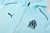2024-25 Marseille Light blue Hoodie Jacket Tracksuit #01