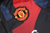 2024-25 Man Utd Blue red Half Pull Tracksuit (半拉链)