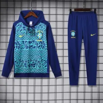 2024-25 Brazil Blue Hoodie Tracksuit (卫衣套装)