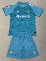 2024-25 Real Betis Lake blue GoalKeeper Kids Soccer Jersey