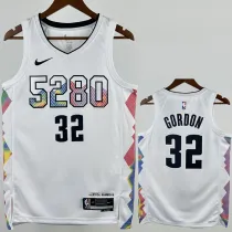 2024-25 Nuggets GORDON #32 White City Edition Top Quality Hot Pressing NBA Jersey