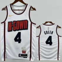 2024-25 ROCKETS GREEN #4 White City Edition Top Quality Hot Pressing NBA Jersey