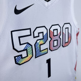 2024-25 Nuggets PORTERJR. #1 White City Edition Top Quality Hot Pressing NBA Jersey