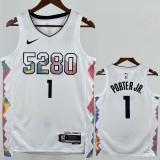 2024-25 Nuggets PORTERJR. #1 White City Edition Top Quality Hot Pressing NBA Jersey