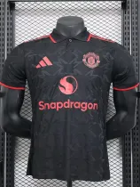 2024-25 Man Utd Black Special Edition Player Version Training shirts *红标翻领