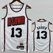 2024-25 ROCKETS HARDEN #13 White City Edition Top Quality Hot Pressing NBA Jersey