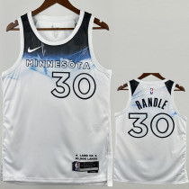 2024-25 Timberwolves RANDLE #30 White City Edition Top Quality Hot Pressing NBA Jersey