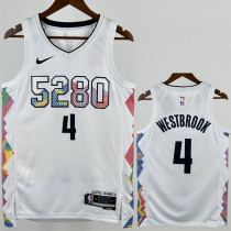 2024-25 Nuggets WESTBROOK #4 White City Edition Top Quality Hot Pressing NBA Jersey