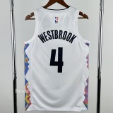 2024-25 Nuggets WESTBROOK #4 White City Edition Top Quality Hot Pressing NBA Jersey