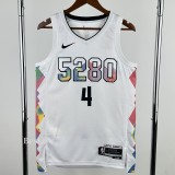 2024-25 Nuggets WESTBROOK #4 White City Edition Top Quality Hot Pressing NBA Jersey