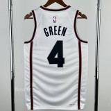2024-25 ROCKETS GREEN #4 White City Edition Top Quality Hot Pressing NBA Jersey