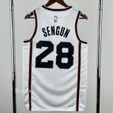 2024-25 ROCKETS SENGUN #28 White City Edition Top Quality Hot Pressing NBA Jersey