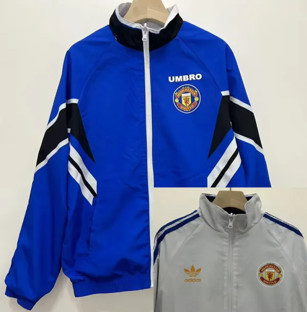 2024-25 Man Utd Blue & White Retro Double Sided Windbreaker (双面风衣)