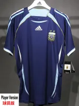 2006 Argentina Away Player Version 球员 Retro Soccer Jersey