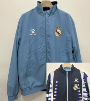 2024-25 RMA Light blue & Black Retro Double Sided Windbreaker (双面风衣)