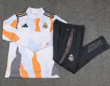 2024-25 RMA White Kids Half Pull Tracksuit (童装)(半拉链)