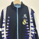 2024-25 RMA Light blue & Black Retro Double Sided Windbreaker (双面风衣)
