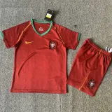 2006 Portugal Home Kids Retro Soccer Jersey