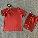 2006 Portugal Home Kids Retro Soccer Jersey