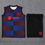 2025-26 BAR Red blue Tank top and shorts suit