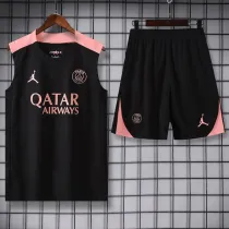 2025-26 PSG Black Tank top and shorts suit