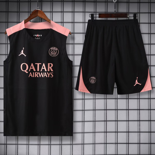 2025-26 PSG Black Tank top and shorts suit
