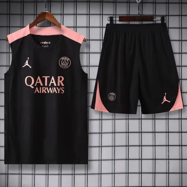 2025-26 PSG Black Tank top and shorts suit