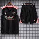 2025-26 PSG Jordan Black Tank top and shorts suit