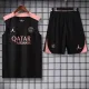 2025-26 PSG Black Tank top and shorts suit