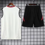 2025-26 Man Utd White Tank top and shorts suit