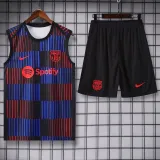 2025-26 BAR Red blue Tank top and shorts suit