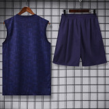 2025-26 BAR Royal blue Tank top and shorts suit