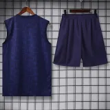 2025-26 BAR Royal blue Tank top and shorts suit