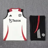 2025-26 Man Utd White Tank top and shorts suit