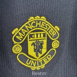 1998-1999 Man Utd Black Long Sleeve Retro Soccer Jersey (长袖)