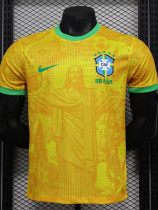 2025-26 Brazil Yellow Special Edition Player Version Soccer Jersey *耶稣