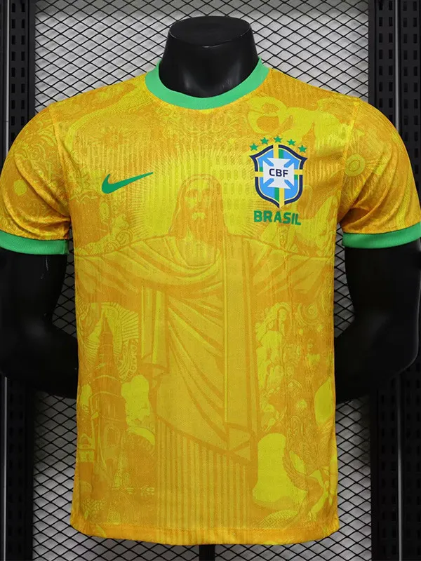 2025-26 Brazil Yellow Special Edition Player Version Soccer Jersey (耶稣)
