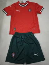 2025-26 Portugal Home Kids Soccer Jersey *PM