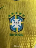 2025-26 Brazil Home Player Version Soccer Jersey #带星