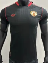 2025-26 Man Utd Black Casual Special Edition Player Version Soccer Jersey
