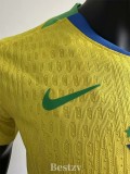 2025-26 Brazil W Home Player Version Soccer Jersey #带星