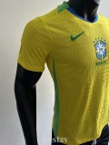 2025-26 Brazil W Home Player Version Soccer Jersey #带星