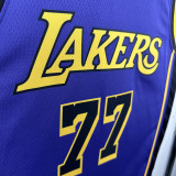 2022-23 Lakers DONCIC #77 Purple Top Quality Hot Pressing NBA Jersey (Trapeze Edition) 飞人版