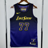 2024-25 Lakers DONCIC #77 Royal blue City Edition Top Quality Hot Pressing NBA Jersey